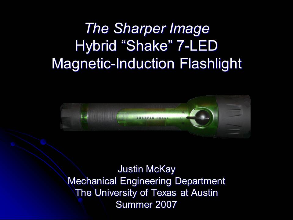 The Sharper Image MAgnetic Induction Flashlight